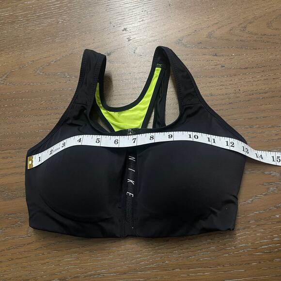 Nike Womens Shape Dri-fit Sports Bra Small Front Zip Athletic Logo Swoosh Gym - Picture 10 of 11